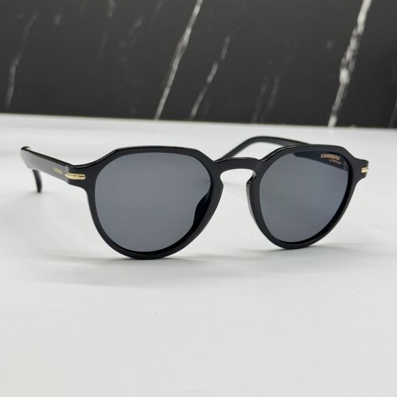 NEW CARRERA 314/S 0807 SUNGLASSES UNISEX BLACK ROUND EYEWEAR - Picture 4 of 7